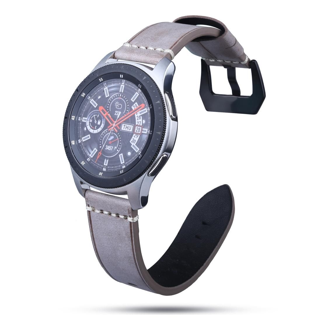 22mm Leather strap For Huawei Watch GT2e / GT2 46mm (Coffee)