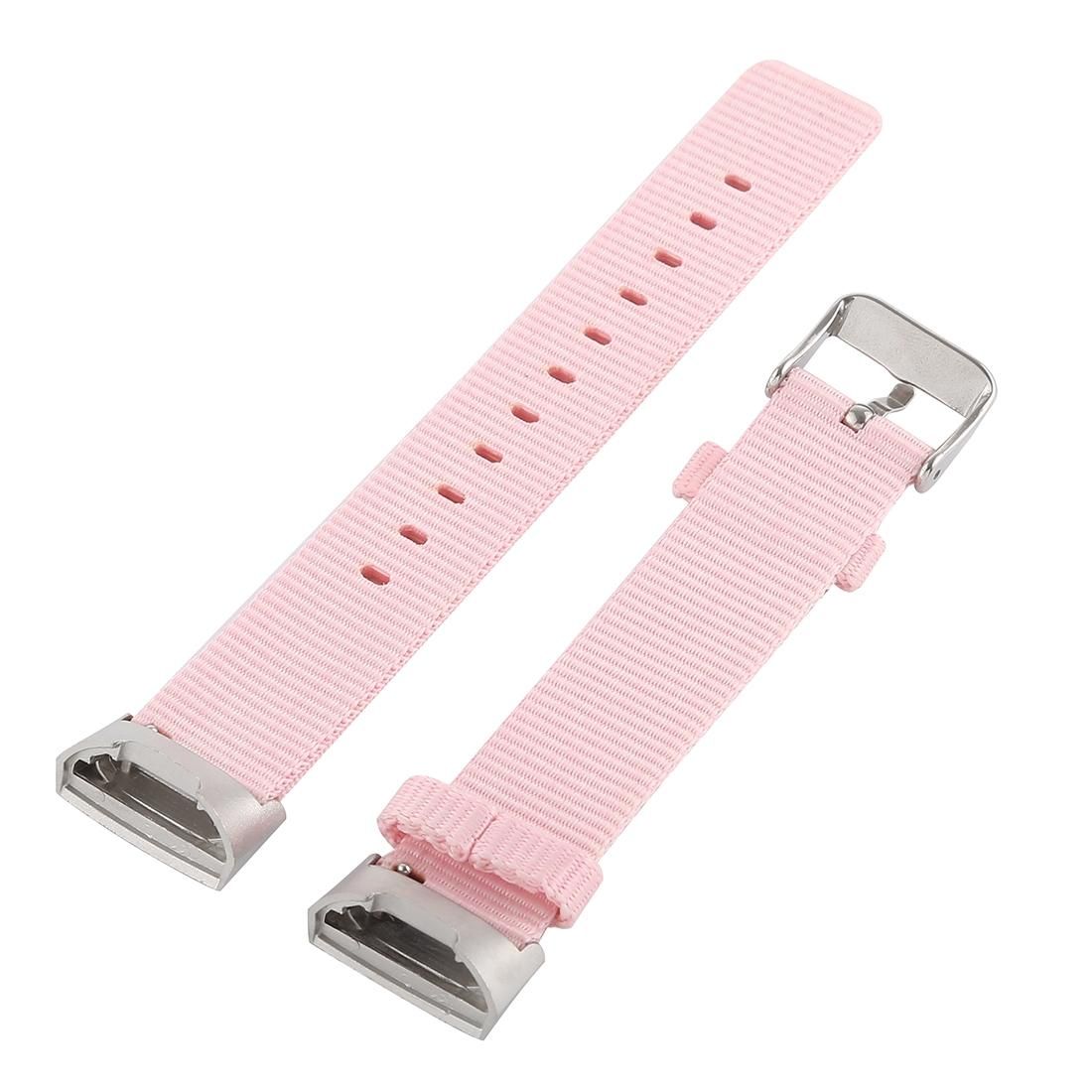 Nylon Wrist Strap Watch Band for Fitbit Charge 3 (Pink)