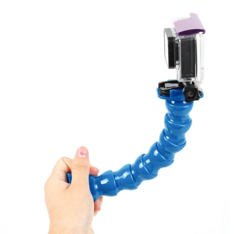 TMC HR127 7 Joint 360 Degrees Rotation Adjustable Neck for GoPro HERO6 /5 /5 Session /4 Session /4 /3+ /3 /2 /1, Xiaoyi and Other Action Cameras Flex Clamp Mount (Black)