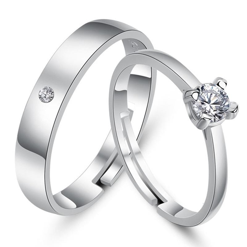 Fashion Romantic Wedding Ring Jewelry Cubic Zircon Ring Open Adjustable Jewelry (1 PC for Men)