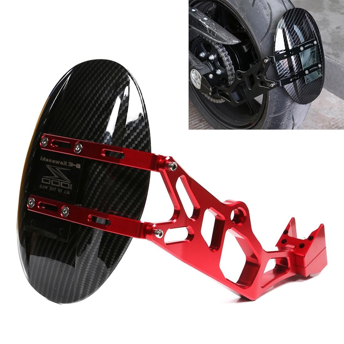 Motorcycle CNC Modified Fender Rear Wheel Fender Dustproof Splash Flaps Mudguards Fender Guard for Kawasaki Z1000 2010-2017 (Red)