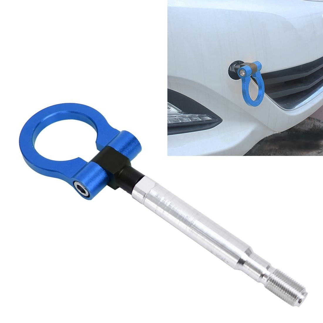 Aluminum Track Racing Front Rear Bumper Car Trailer Ring For BYD (Blue)