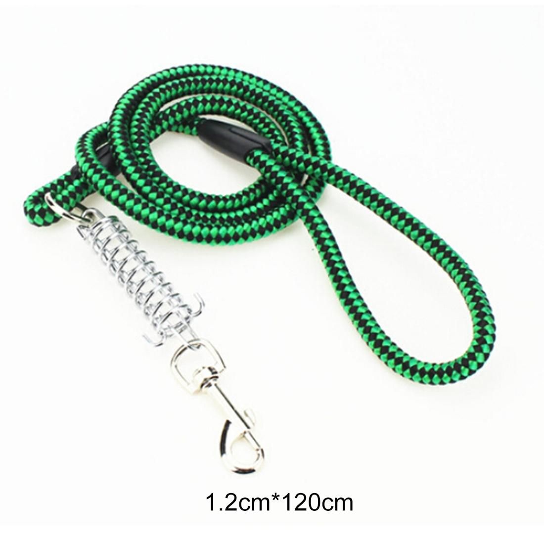 Pet Dogs PP Cruciferae Cushion Round Rope Nylon Neoprene Padding Pets Traction Lead Leash, Size: 1.2*120cm (Red)