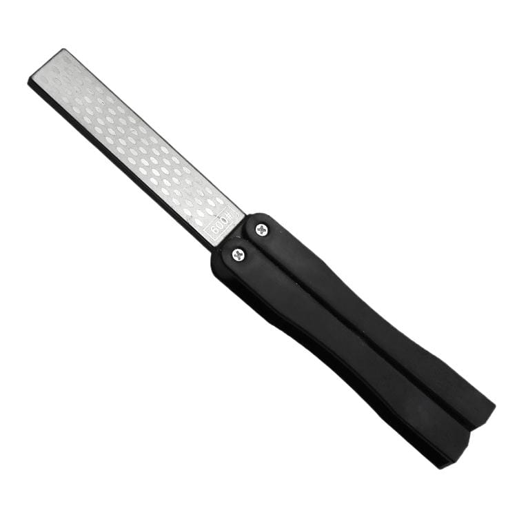 Foldable Double-sided Knife Sharpener Household Diamond Grinding Stone Tool (Orange)