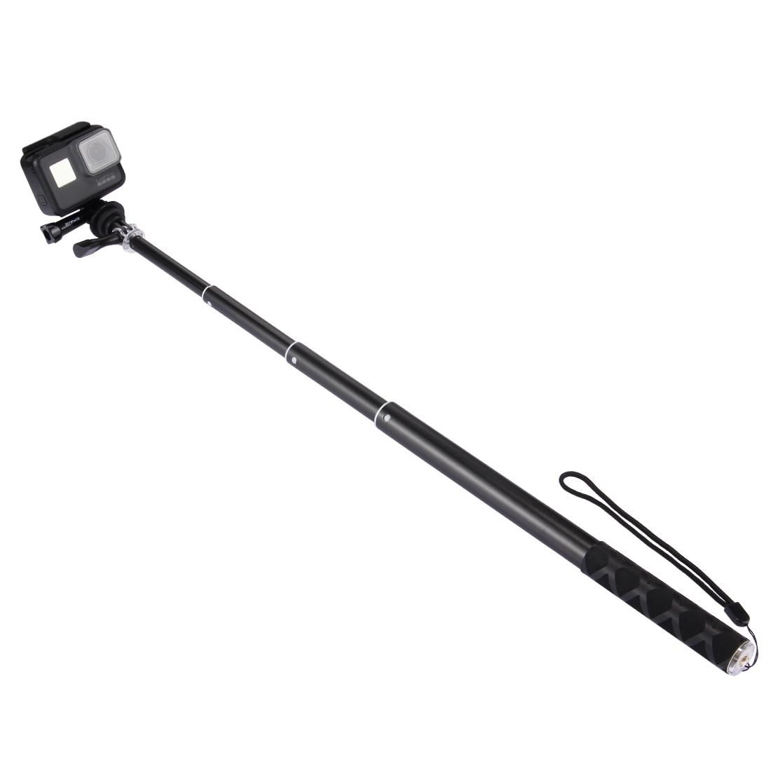 Extendable Self-portrait Waterproof Aluminum Alloy Handheld Monopod with Tripod Mount Adapter + Screw for GoPro HERO5 Session /5 /4 Session /4 /3+ /3 /2 /1, Xiaoyi Sport Cameras, Full Length Max: 100cm (Black)