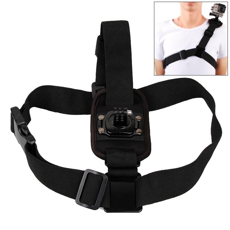 360 Degree Rotary Special Sports Single Shoulder DV Chest Belt for GoPro HERO9 Black / HERO8 Black /7 /6 /5 /5 Session /4 Session /4 /3+ /3 /2 /1, Xiaoyi and Other Action Cameras (Black)