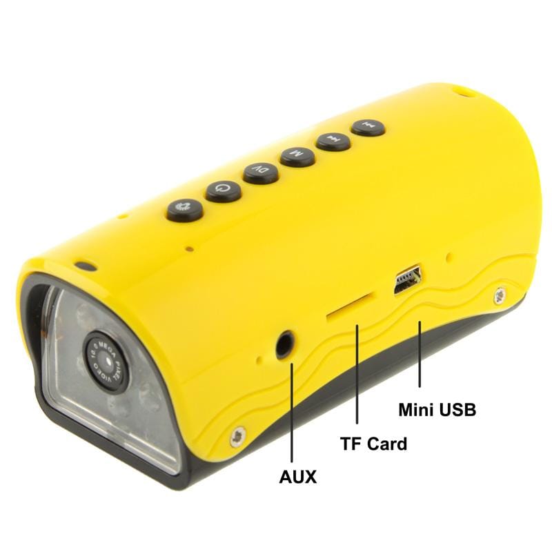 Multi-function Outdoor Sport DVR / Bicycle DVR / Helmet DVR, MP3 Player + FM Radio + LED Flashlight Function, Support TF Card, DV-009 (Blue)