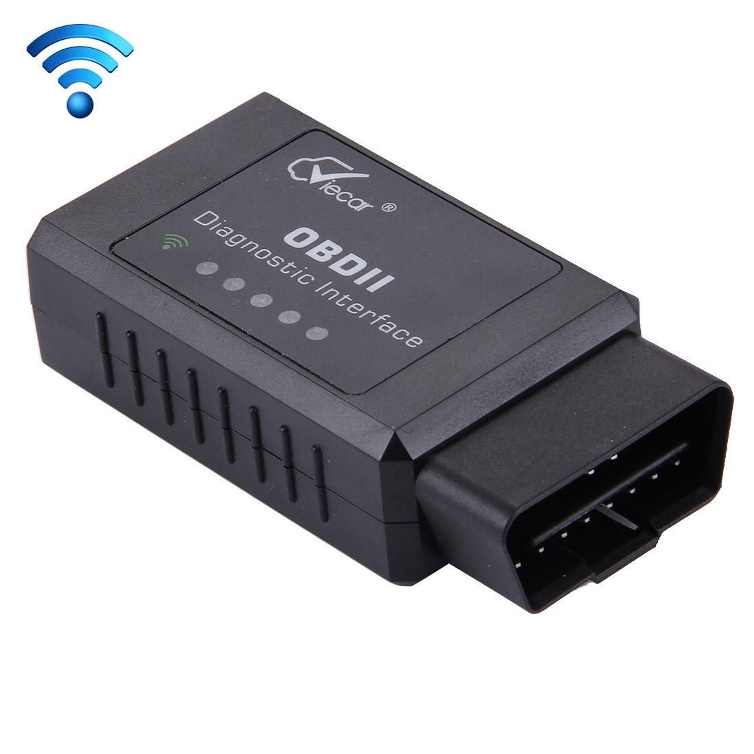 Viecar VC201 Mini OBDII ELM327 WiFi Car Scanner Diagnostic Tool, Support Android / iOS / Symbian / Windows (Black)