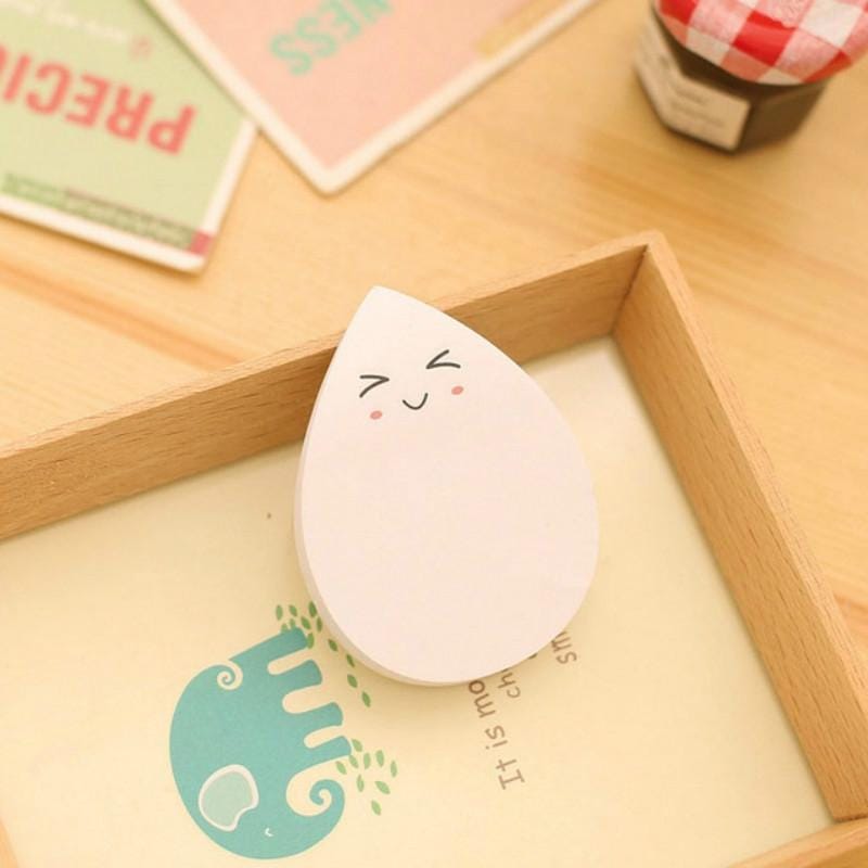 5 PCS Water Drop Sticky Posts Message Sticker Cute Smiley Face N Times Post (Smile)