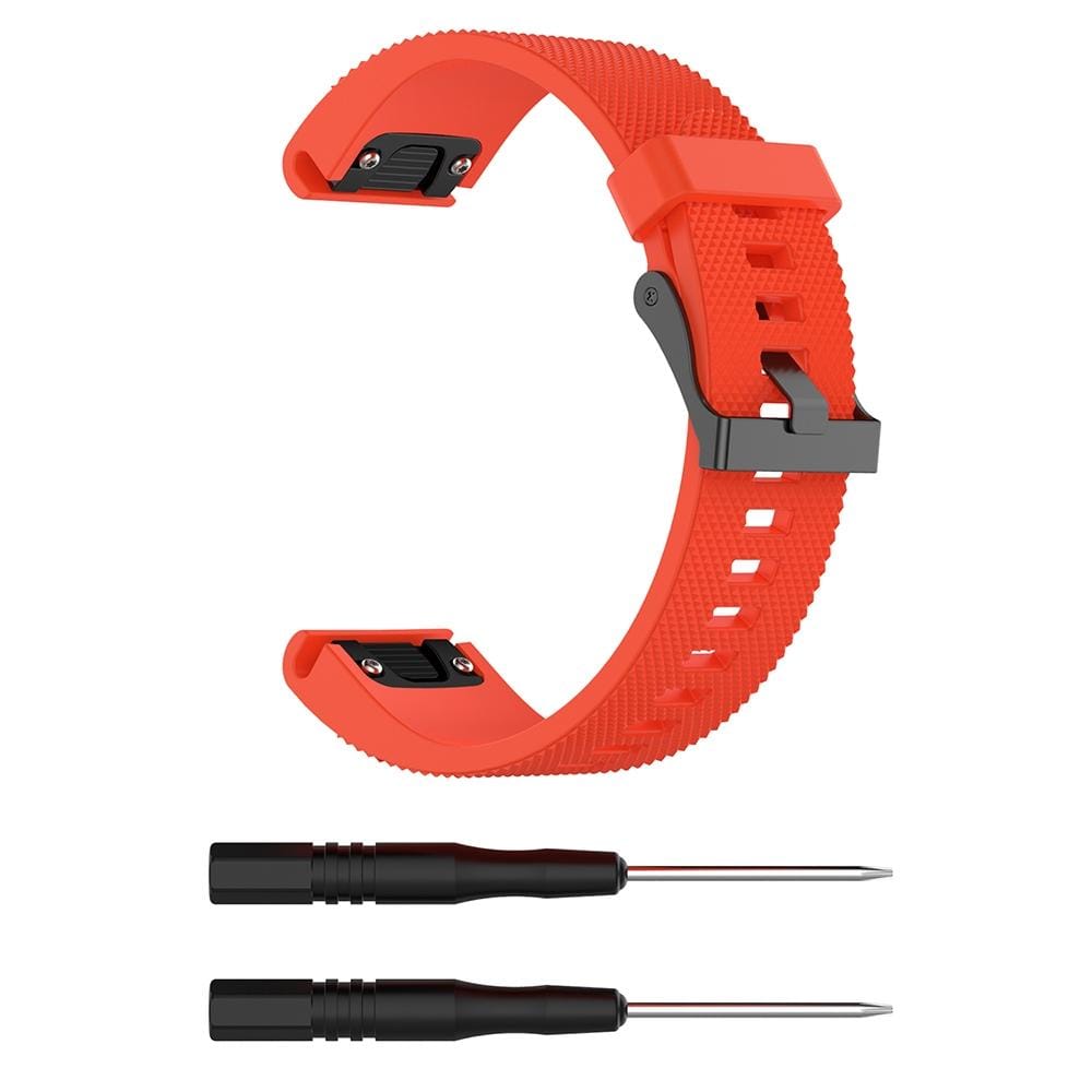 For Garmin Fenix 5S  Silicone Replacement Wrist Strap Watchband (Orange)
