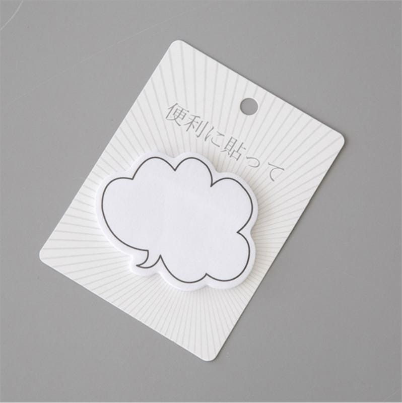 4 PCS Creative Simple Dialog Box Series Post-it Notes Small Account Fresh Messages N Times Posts (  Cloud )