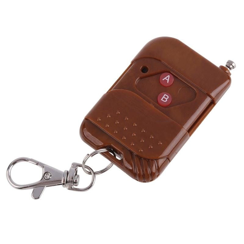 315MHz EV1527 12V ASK Mahogany Wireless Learning Code 2 Keys Remote Control (Brown)