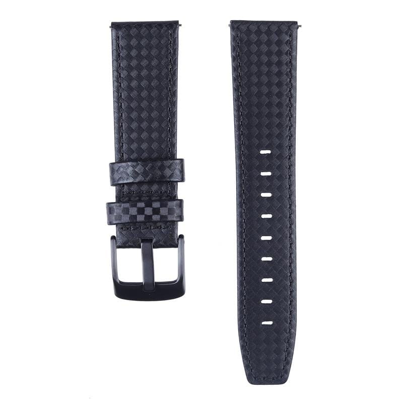 22mm For Huawei Watch GT2e GT2 46mm Carbon fiber leather strap (Blue)