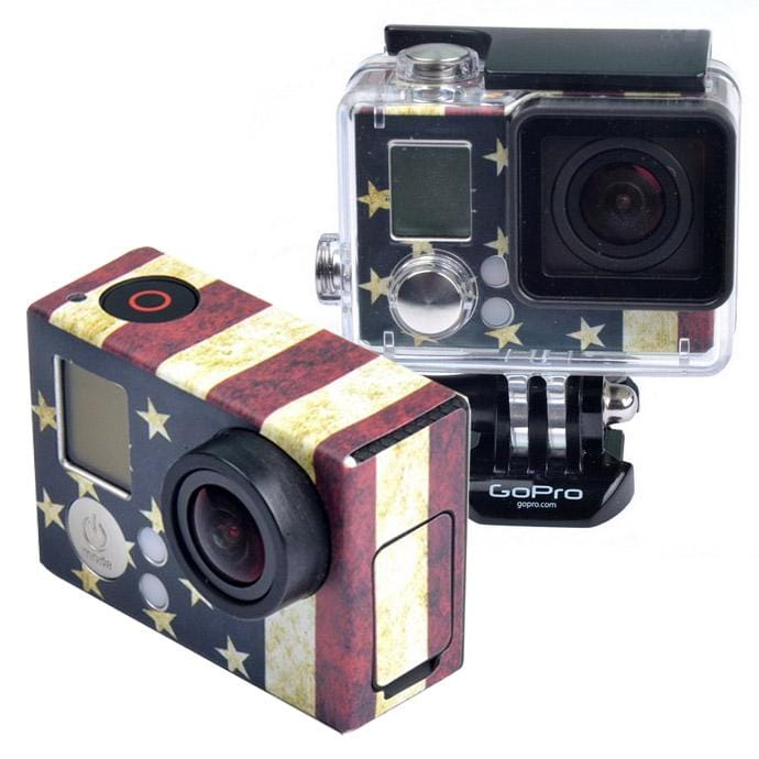 Retro Brazil Flag Pattern Case Sticker for GoPro HERO3+ /3 (Style4)