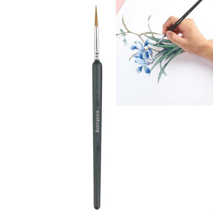 10 PCS 7 WeiZhuang Hook Line Pen Painting Hand-painted Watercolor Wolf Mint Hook Line Pen Painting Stroke Thin Line Brush, Color:Dark Blue