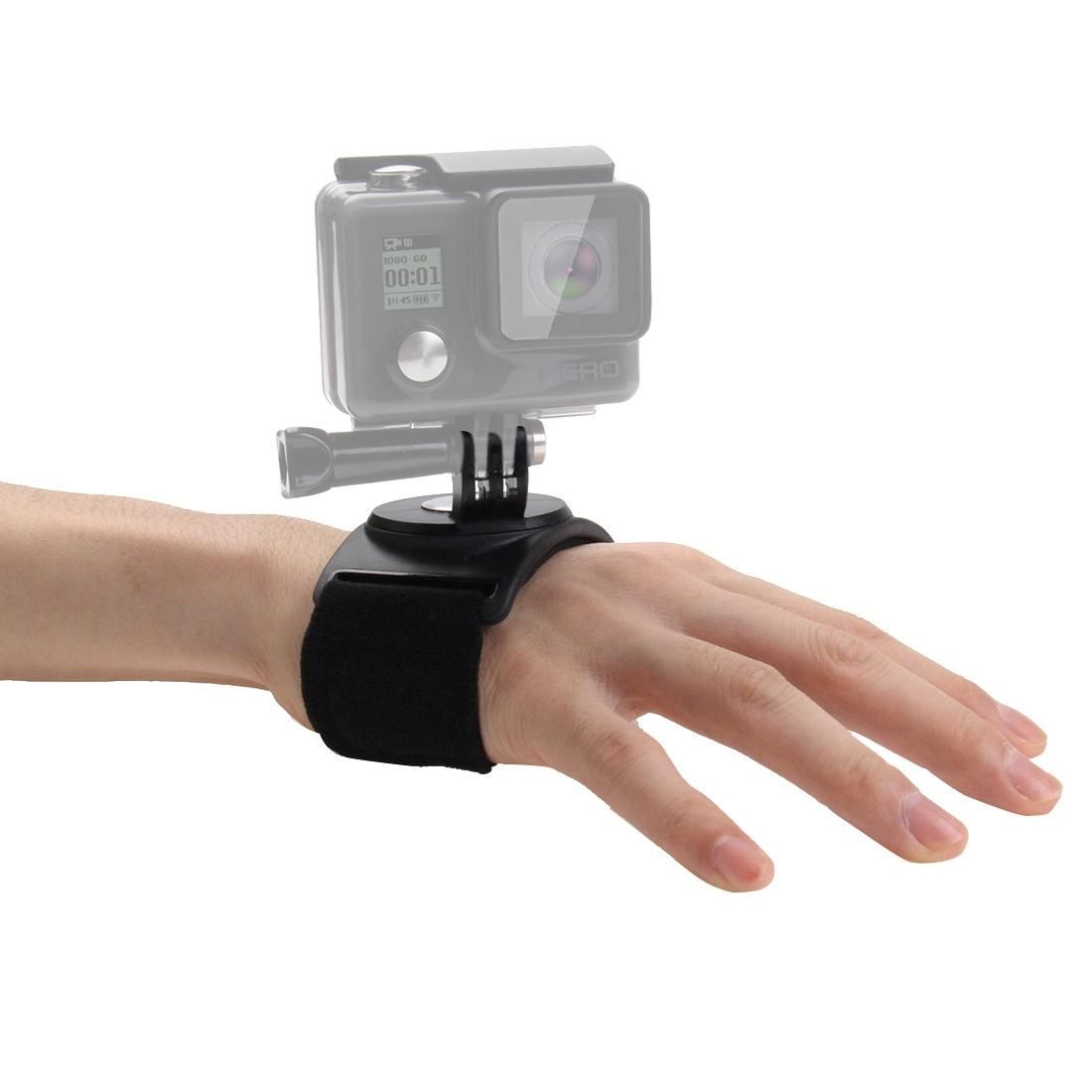 PULUZ 3 in 1 Hand Wrist Arm Leg Straps 360-degree Rotation Mount  for GoPro HERO9 Black / HERO8 Black / HERO7 /6 /5 /5 Session /4 Session /4 /3+ /3 /2 /1, Xiaoyi and Other Action Cameras (Black)