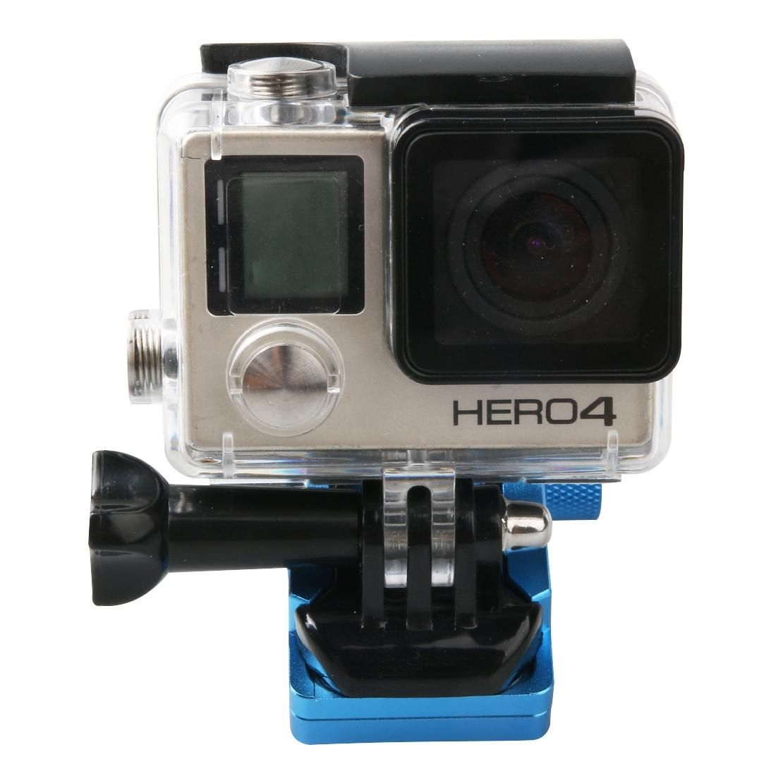 Motorcycle Rearview Mirror CNC Aluminum Alloy Stent Fixed Bracket Holder for GoPro  NEW HERO /HERO6  / 5 /5 Session /4 /3+ /3 /2 /1, Xiaomi Xiaoyi, SJCAM Camera (Blue)