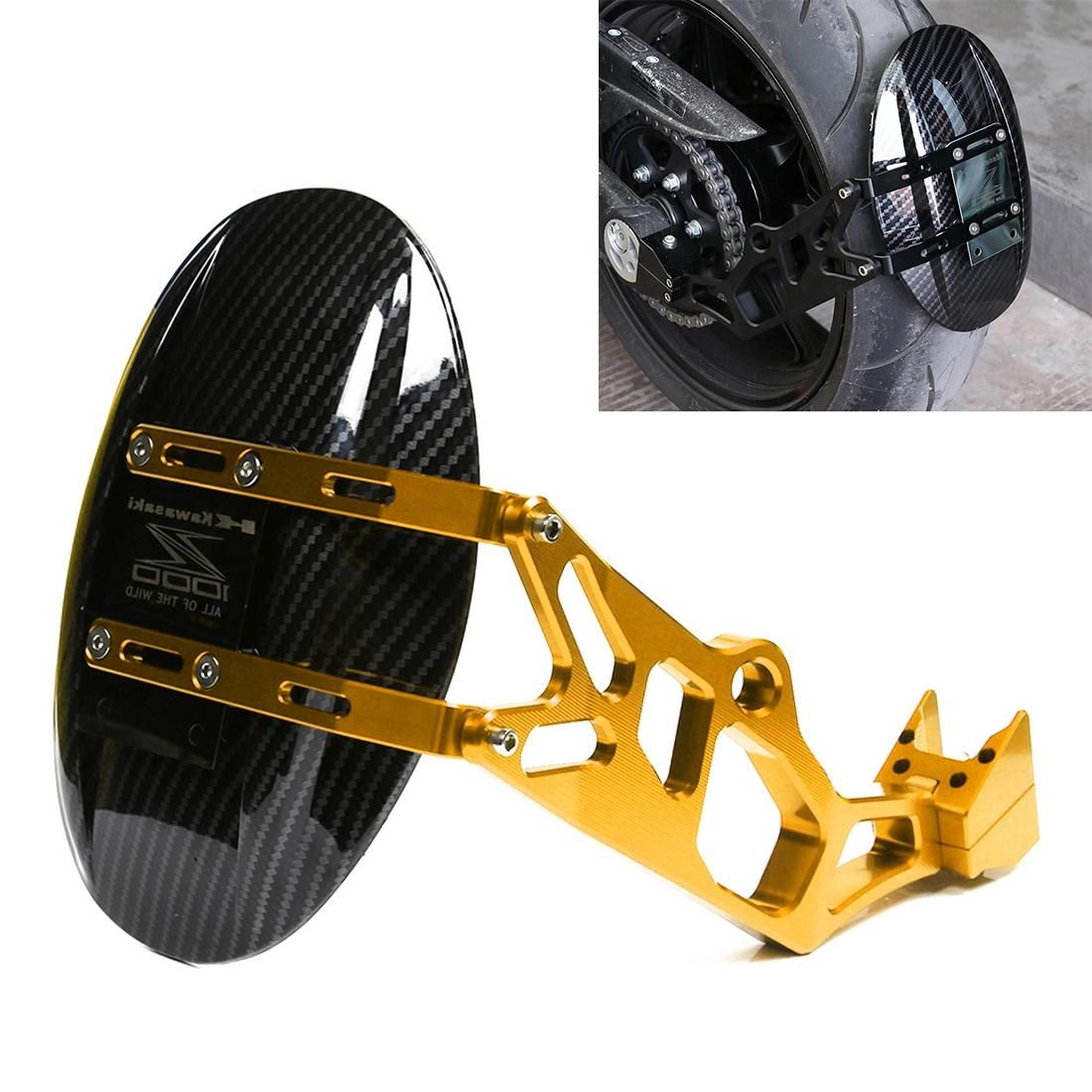 Motorcycle CNC Modified Fender Rear Wheel Fender Dustproof Splash Flaps Mudguards Fender Guard for Kawasaki Z1000 2010-2017 (Gold)