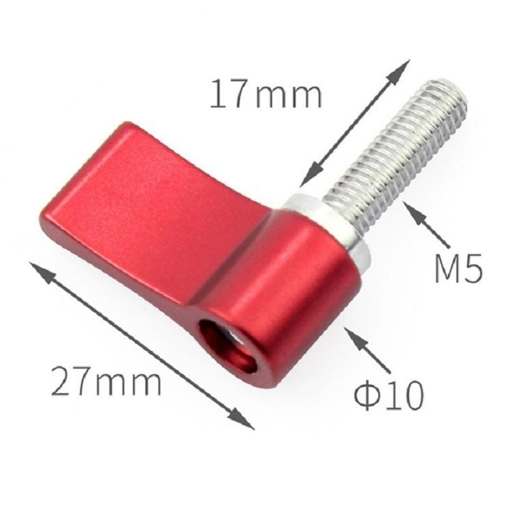 Aluminum Alloy Fixing Screw Action Camera Positioning Locking Hand Screw Accessories, Size:M5x17mm (Red)