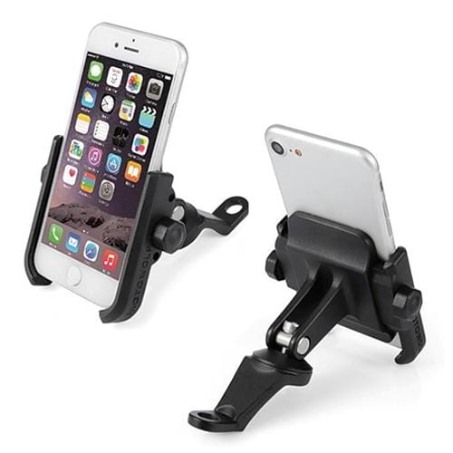 Motorcycle Rear View Mirror Aluminum Alloy Phone Bracket, Suitable for 4-6 inch Device (Black)