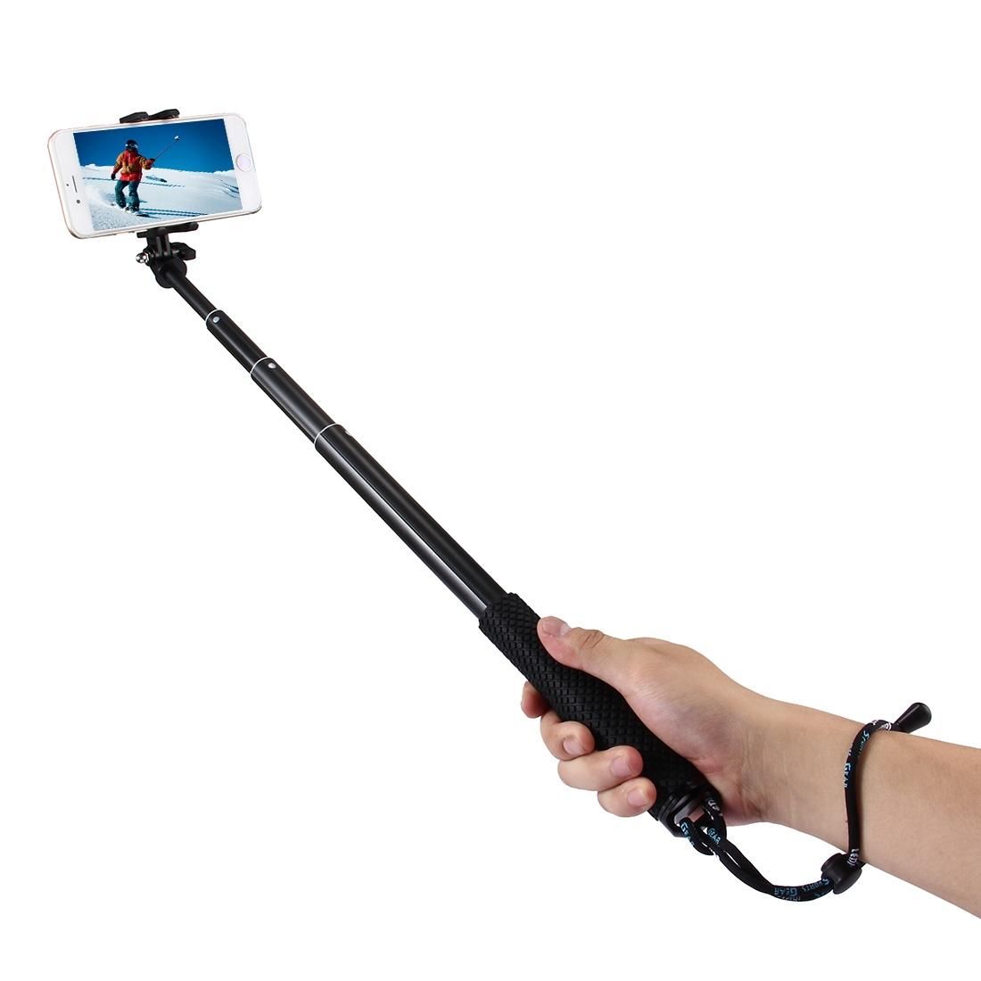 Anti-skid Extendable Self-portrait Handheld Diving Telescopic Monopod Holder Set with Phone Remote Controller & Tripod & Phone Holder for GoPro & Xiaoyi Camera & Smartphones, Full Length Max: about 1m (Blue)