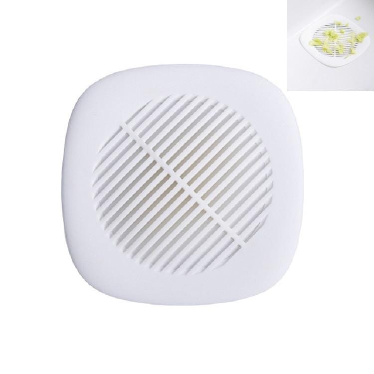Square Sink Filter Bathroom Anti-hair Toilet Floor Drain Cover Home Kitchen Sewer Pool Filter (White)