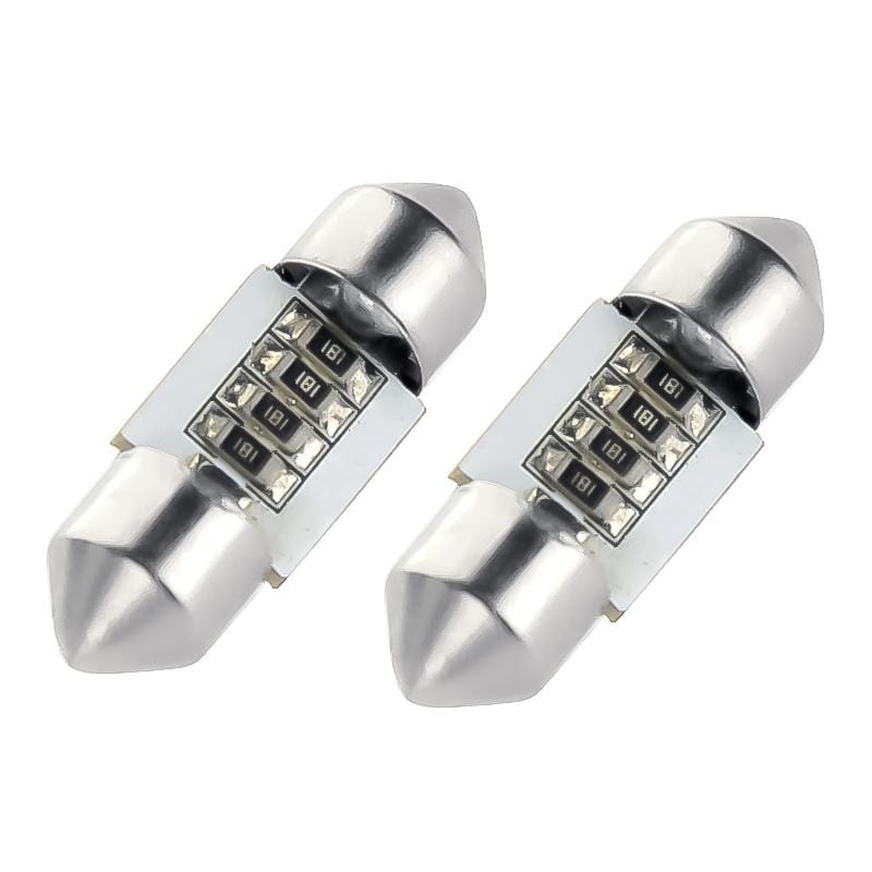 1 Pair 31mm Warm White 6 LED Reading Light Car Bulb (Warm White)