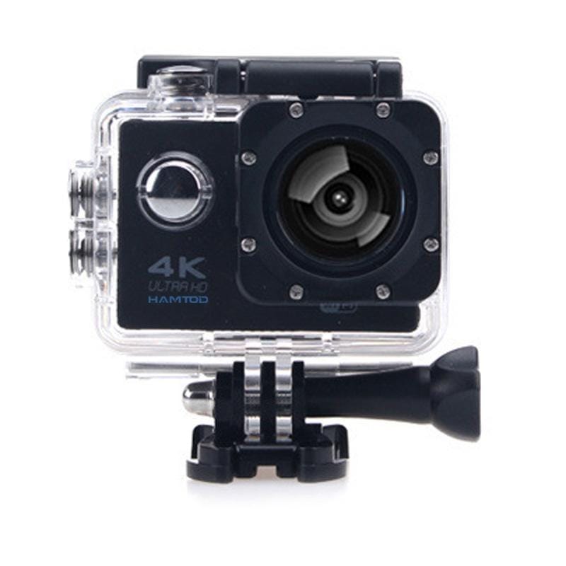 HAMTOD H9A HD 4K WiFi Sport Camera with Waterproof Case, Generalplus 4247, 2.0 inch LCD Screen, 120 Degree Wide Angle Lens (Gold)