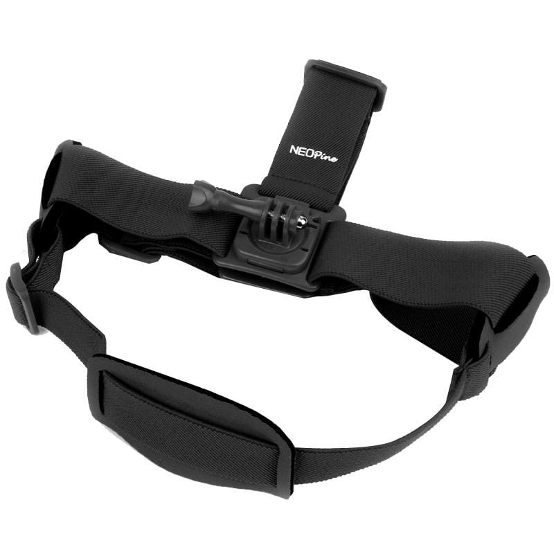 NEOpine GHS-2 Adjustable Action Camera Fixed Head Strap for GoPro HERO4 /3+ /3 /2 /1, Xiaomi Yi Sport Camera (Black)