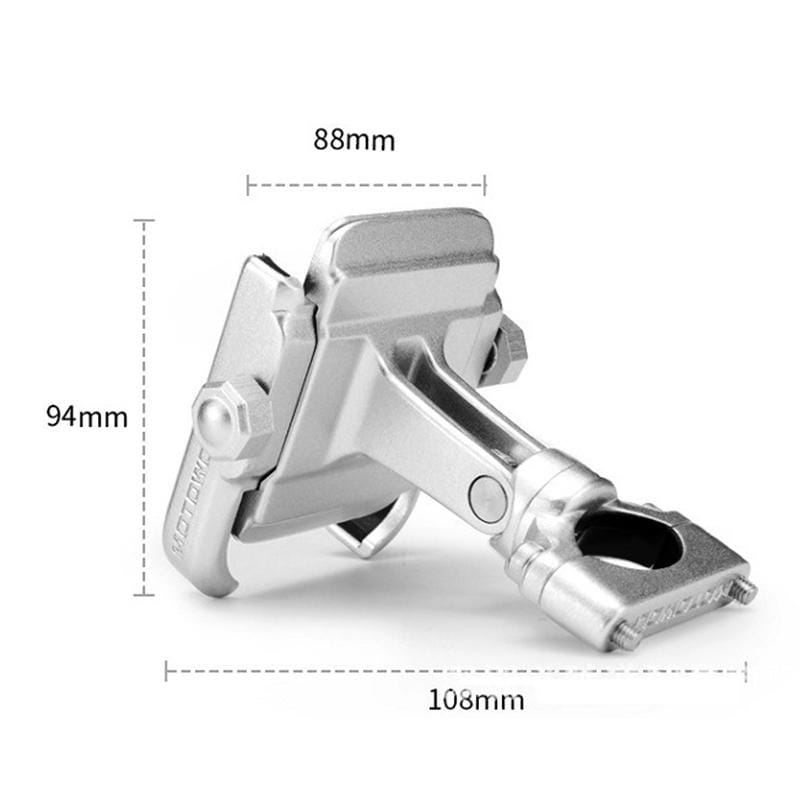 Motorcycle Handlebar Aluminum Alloy Phone Bracket, Suitable for 4-6 inch Device (Silver Grey)