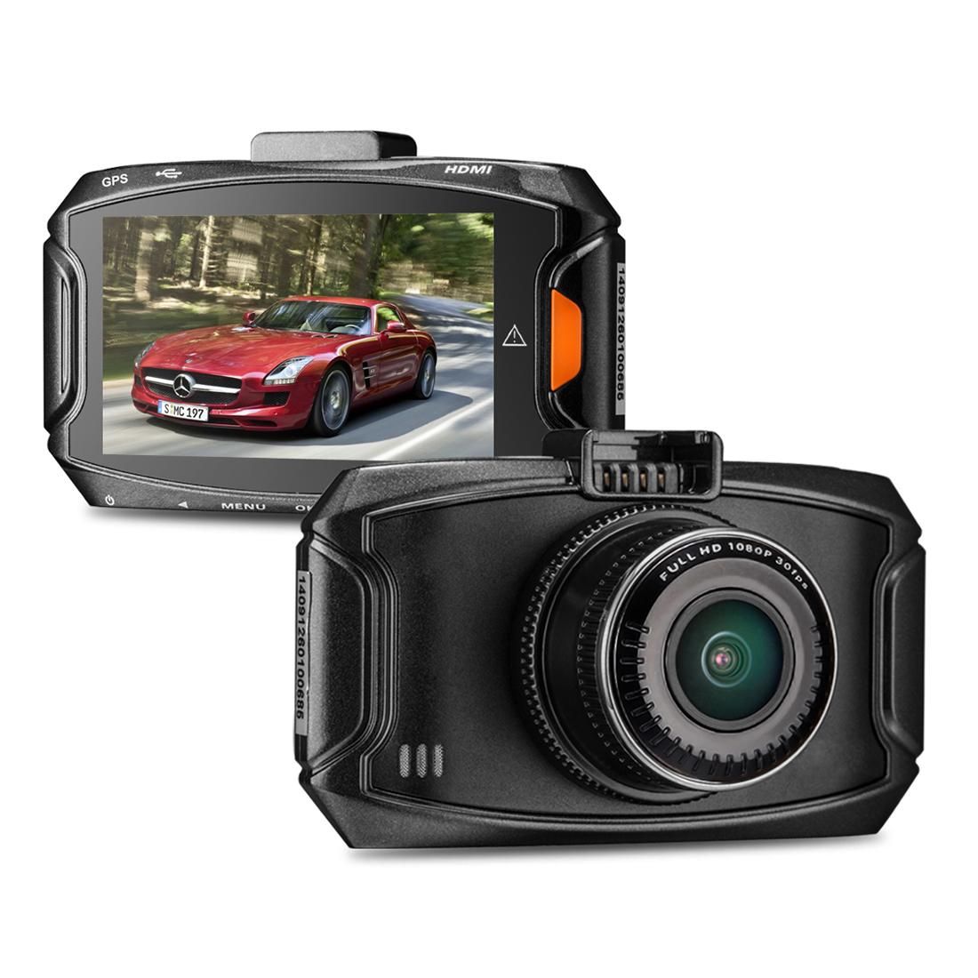 GS90C Car DVR Camera 2.7 inch LCD Screen HD 2304 x 1296P 170 Degree Wide Angle Viewing, Support Motion Detection / TF Card / G-Sensor / HDMI (Black)