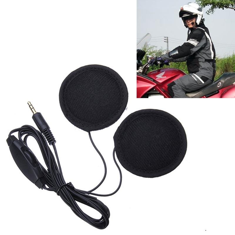 3.5mm Motorcycle Helmet Earphone with Mic for iPhone / Samsung / HTC / Xiaomi / Nokia (Black)