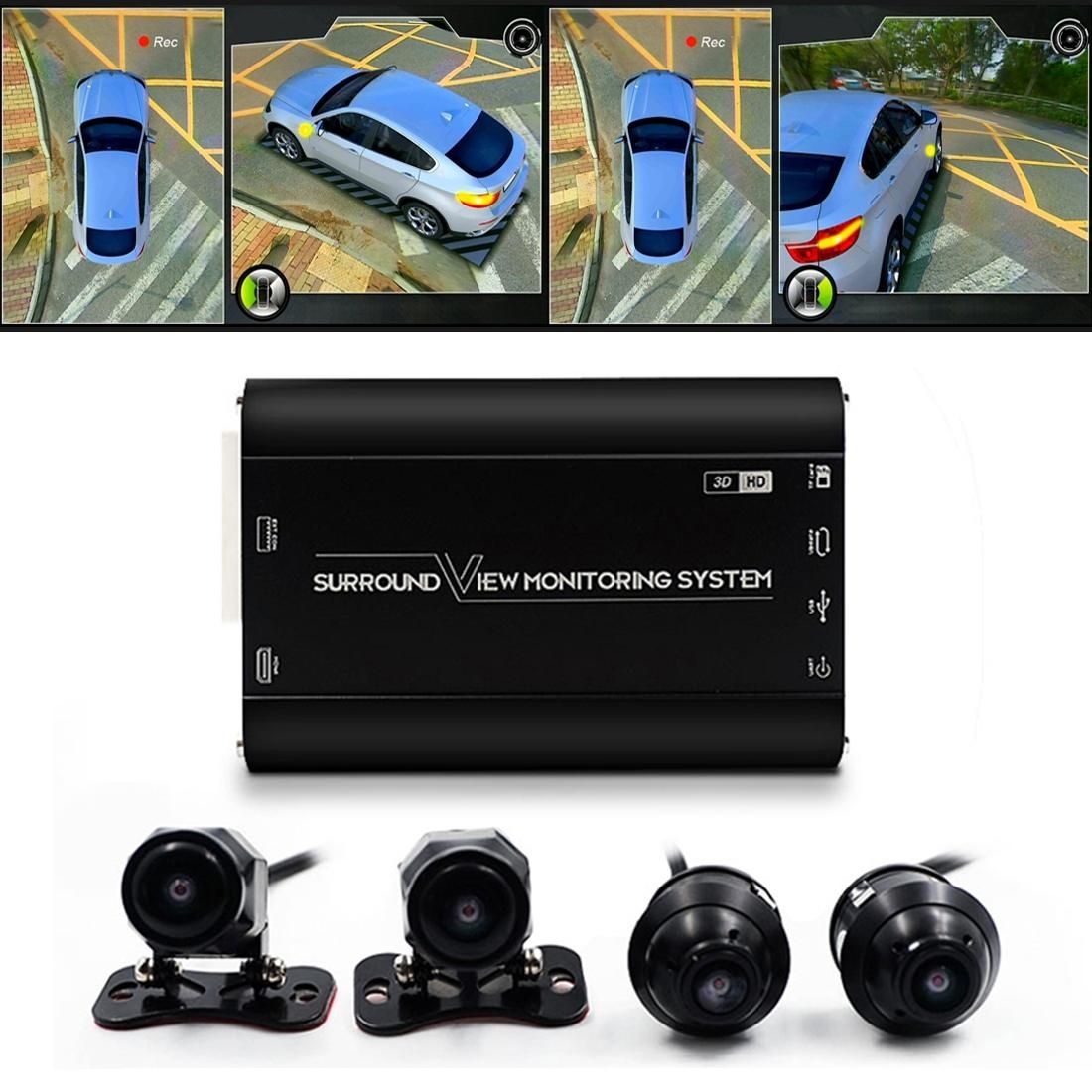 DV360-3DB 360 Seamless Surround View Digital Video Recorder  Car DVR, Support TF Card / Loop Recording / Parking Video with 4 Cameras