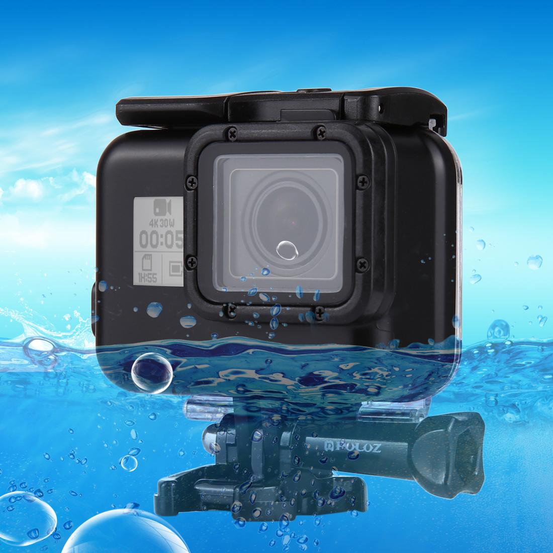 PULUZ 60m Waterproof Housing Protective Case for for GoPro HERO / HERO7 Black /6 /5, with Buckle Basic Mount & Screw, No Need to Remove Lens (Style2)