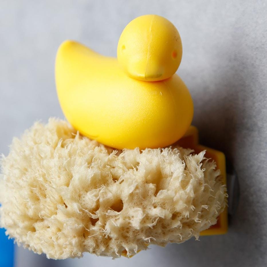 Creative Cute Cartoon Animal Cleaning Cloth Storage Drain Kitchen Sink Sponge Cleaning Storage Rack (Little yellow duck)