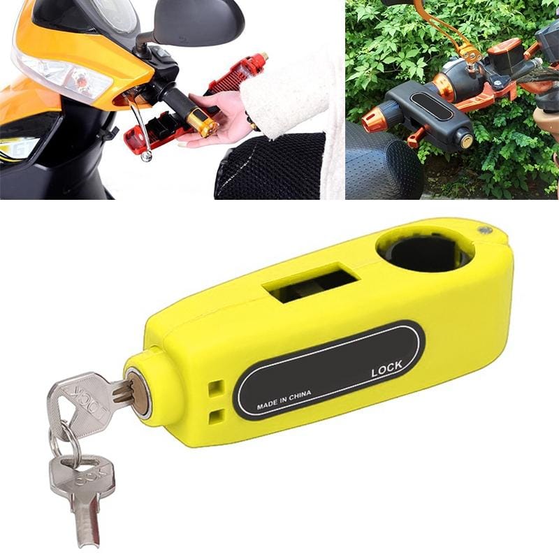 Speedpark Motorcycles Handle Anti-theft Lock Horn Lock (Yellow)