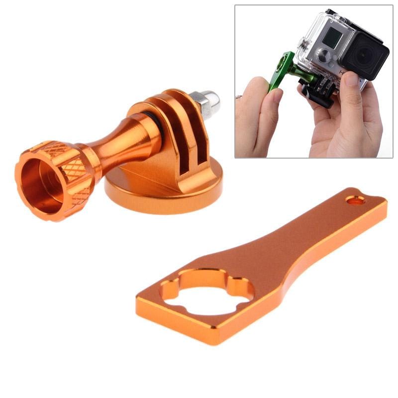 Camera Tripod Mount Adapter + Metal Standard Long Screw + Screw Rod Wrench for GoPro Hero 4 / 3+ / 3 / 2 / 1 (Purple)