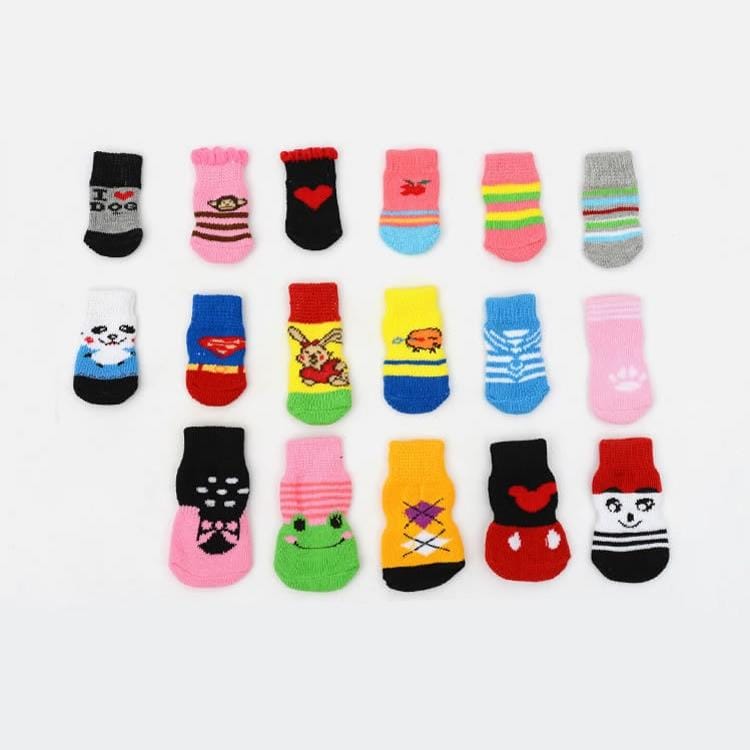 2 Pairs Cute Dog Socks for Pets, Size: S, Random Color Delivery