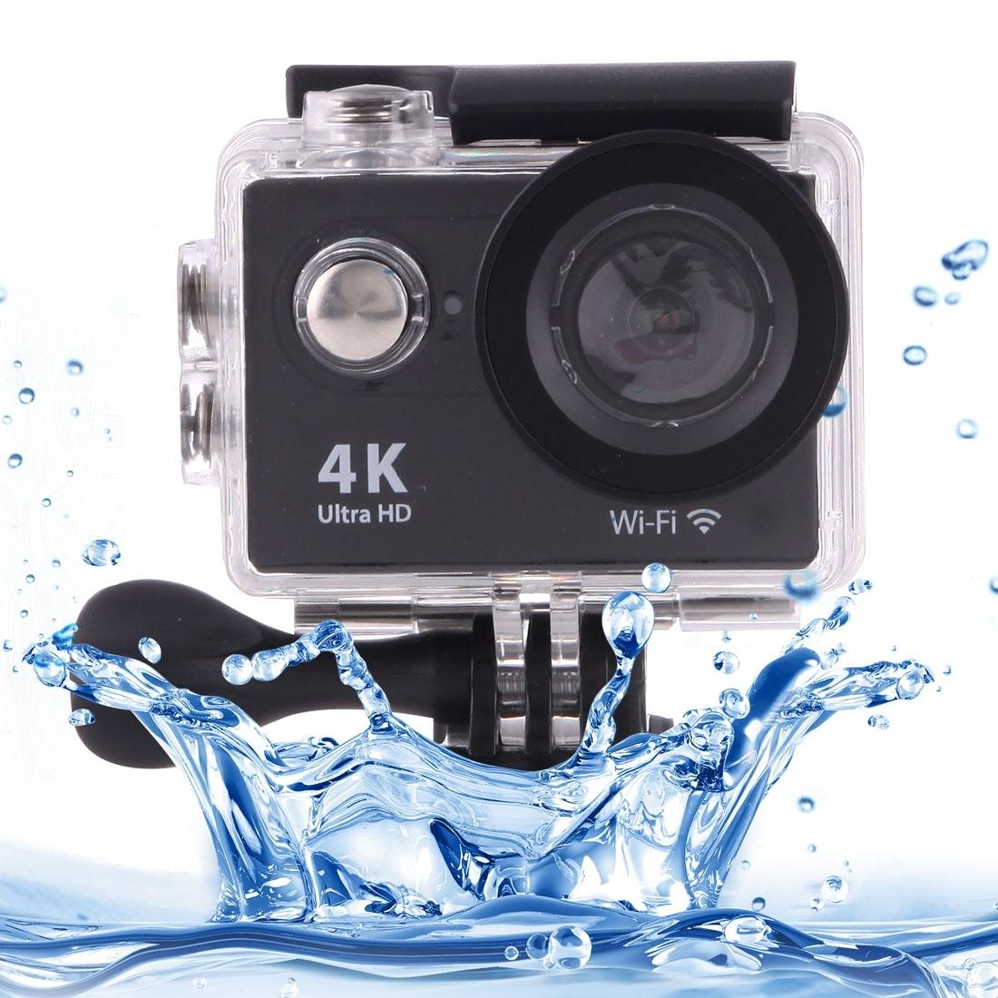 H9 4K Ultra HD1080P 12MP 2 inch LCD Screen WiFi Sports Camera, 170 Degrees Wide Angle Lens, 30m Waterproof (Black)