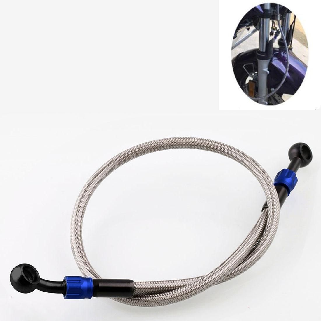 Motorcycle Modified Accessories Universal Steel Wire Braided High Temperature Resistance Brake Hose, Length: 575mm (Blue)