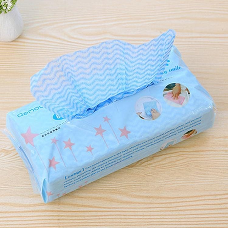 80 Sheet Pull-type Environmental Protection Disposable Non-woven DishCloth (Blue)