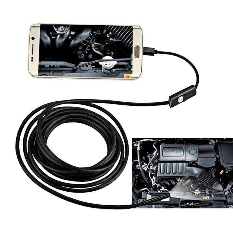 AN97 Waterproof Micro USB Endoscope Snake Tube Inspection Camera for Parts of OTG Function Android Mobile Phone, with 6 LEDs, Lens Diameter:5.5mm (Length: 5m)