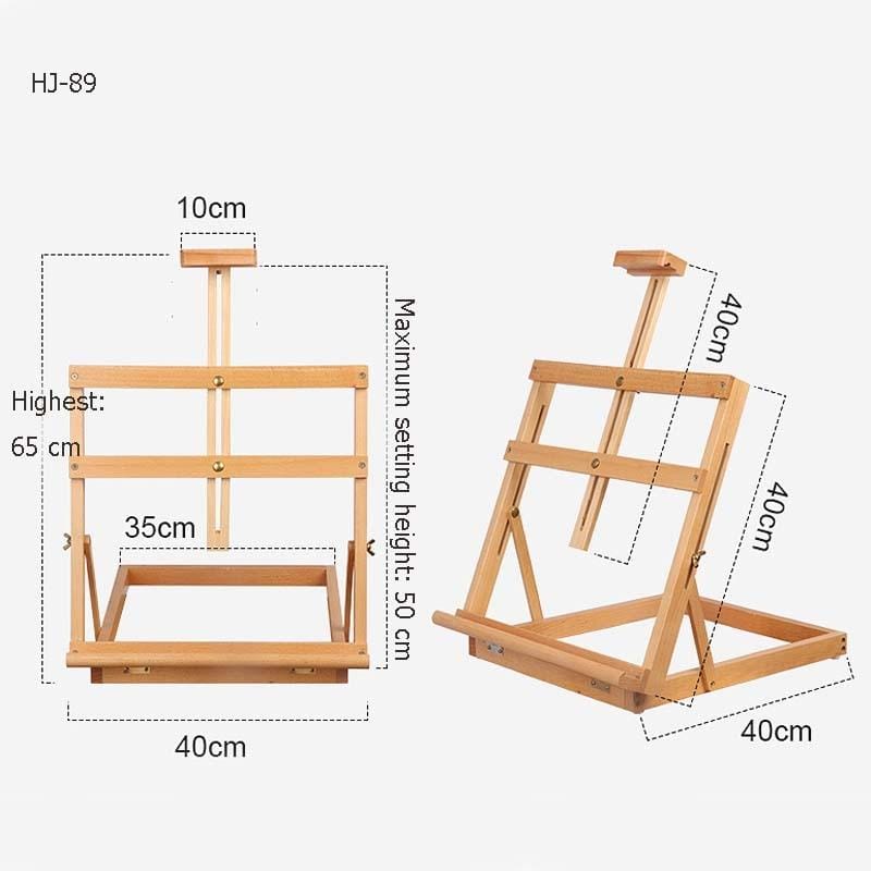 Horizontal Desktop Wooden Easel Sketch Exhibition Easel, Specification: Beech 35x33x48cm