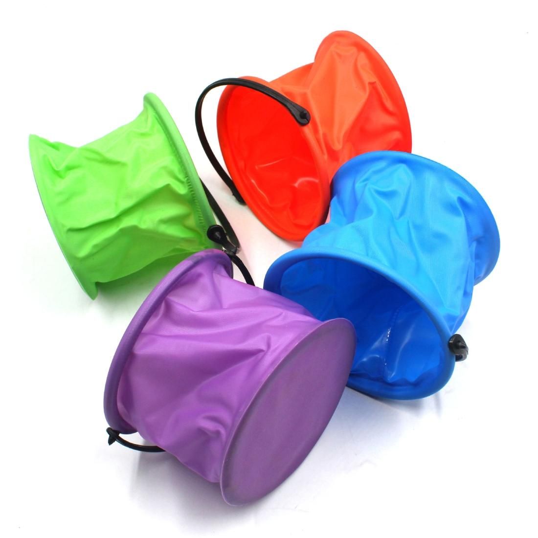 10 PCS No Compartment Folding Art Painting Bucket Pen Washing Bucket Random Colour