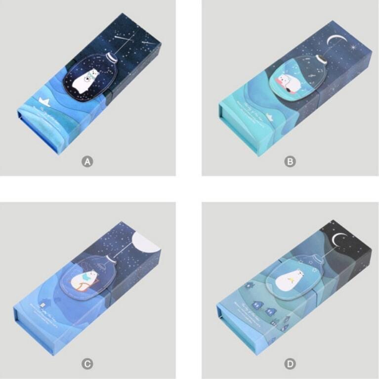Creative Starry Sky Simple Multifunctional Folding Pen Holder Pencil Bag School Supplies (Listen to Starry Sky B)