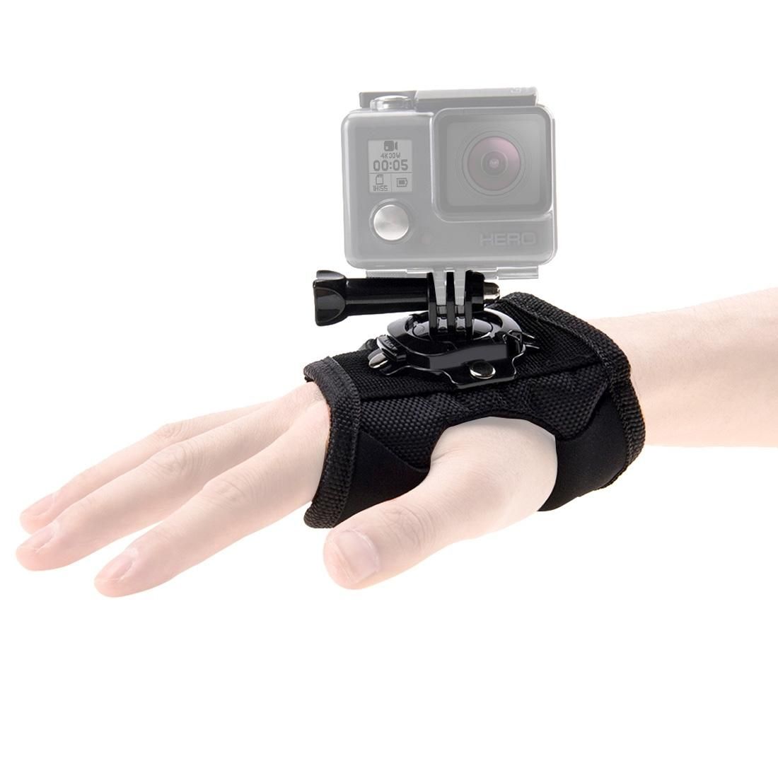 PULUZ 360 Degree Rotation Glove Style Palm Strap Mount Band for GoPro HERO9 Black / HERO8 Black / HERO7 /6 /5 /5 Session /4 Session /4 /3+ /3 /2 /1, Xiaoyi and Other Action Cameras (Style2)