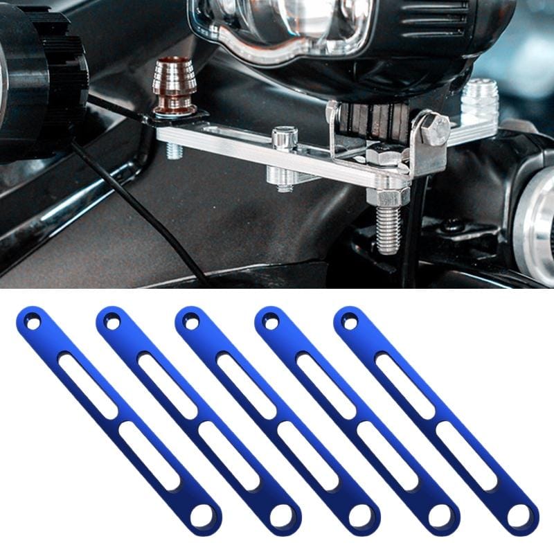 5 PCS Motorcycle Parts Expansion Bracket Lighting Crossbar Spotlight Mirror Mount Multi-function Motorcycle Mobile Phone Strip Bracket (Blue)
