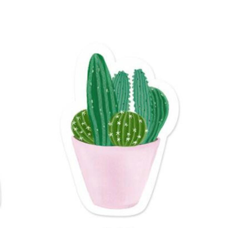 4 PCS Fresh Cactus Memo Pad Sticky Notes Memo Notebook Stationery (Green Dumplings)
