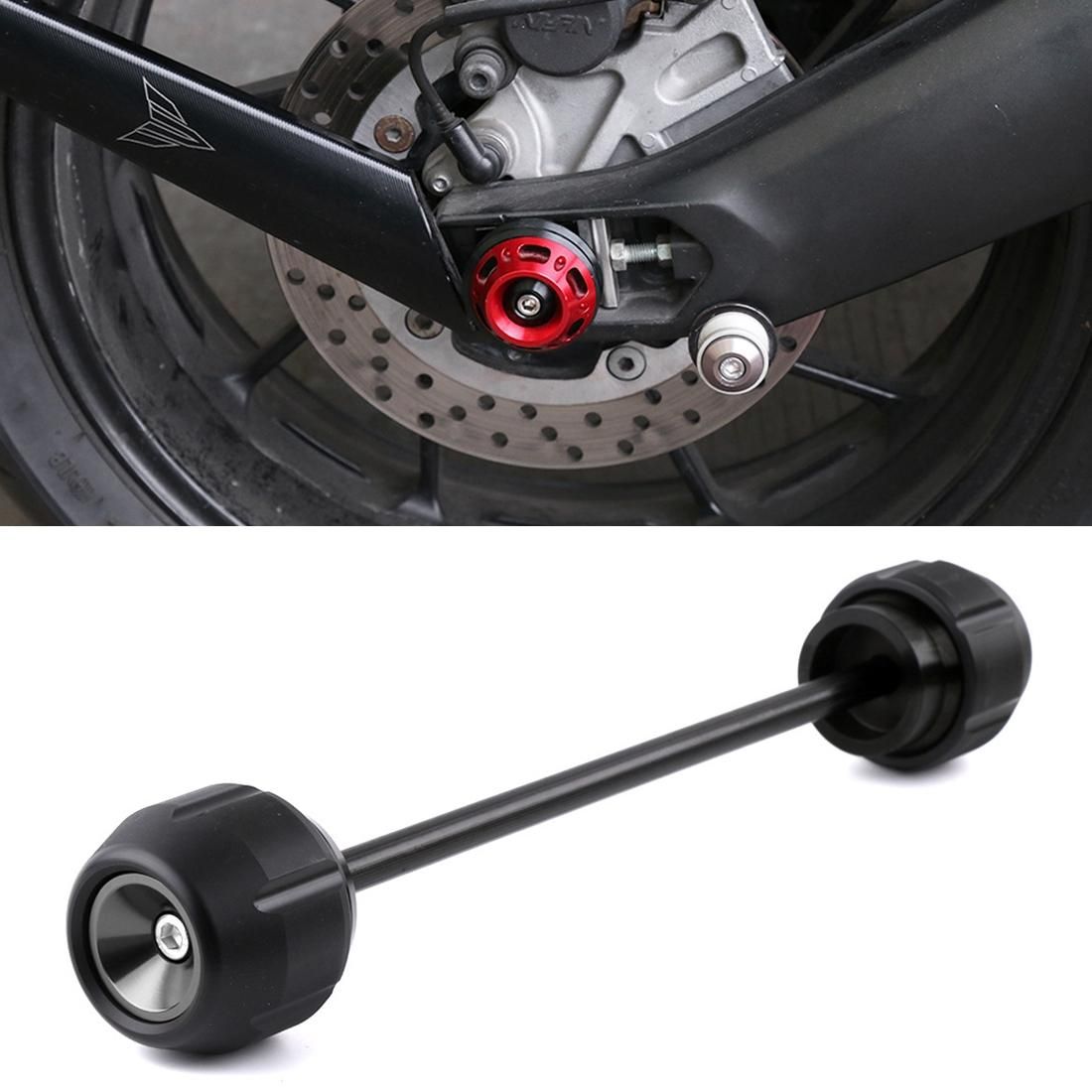 Modified Rear Wheels Drop Resistance Aluminum Alloy Ball Crash Protection Bars for Yamaha FZ09 MT-09 (Silver Grey)