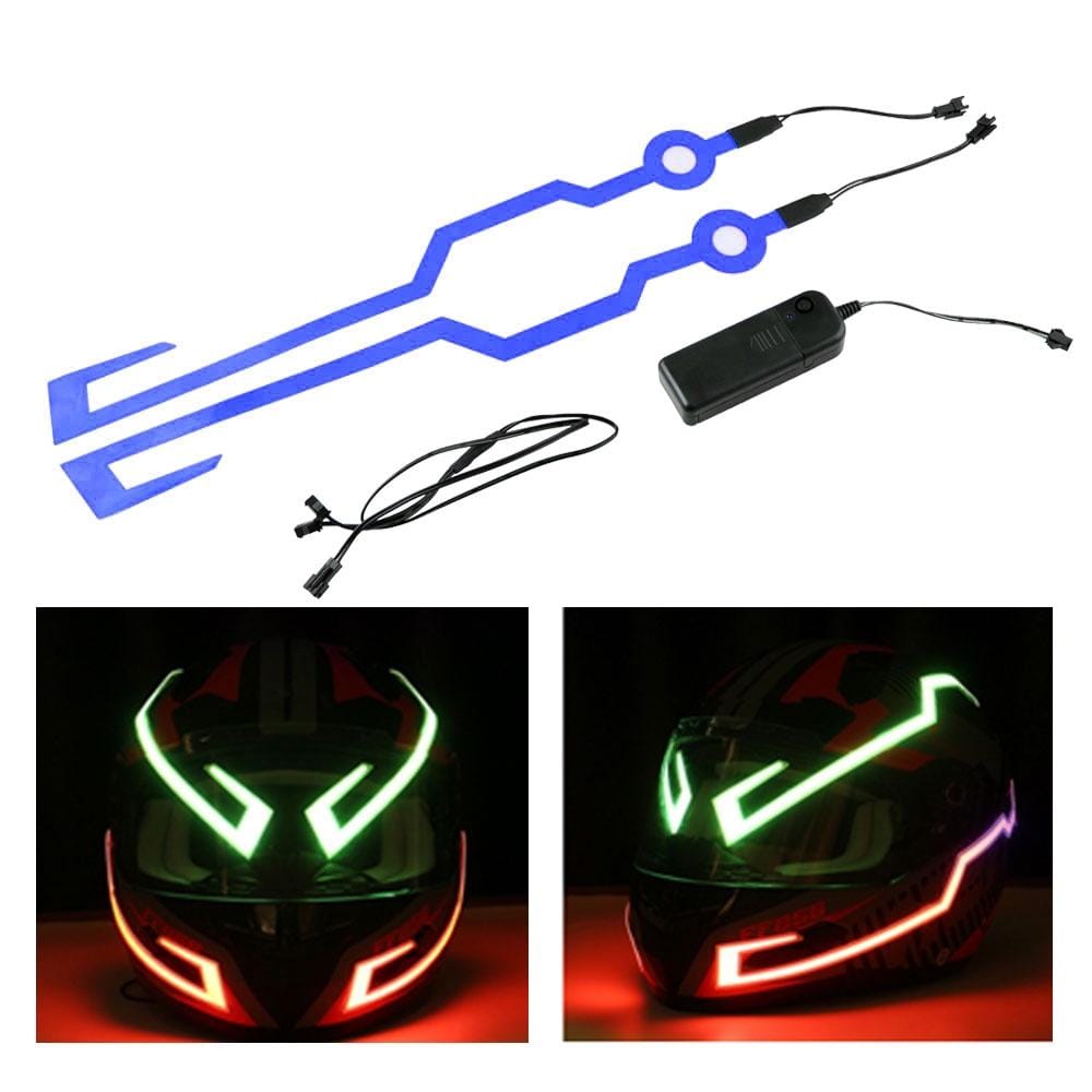 MB-MHL002 Motorcycle Modification Accessories Universal Pasteable Helmet Light Strip (Blue)